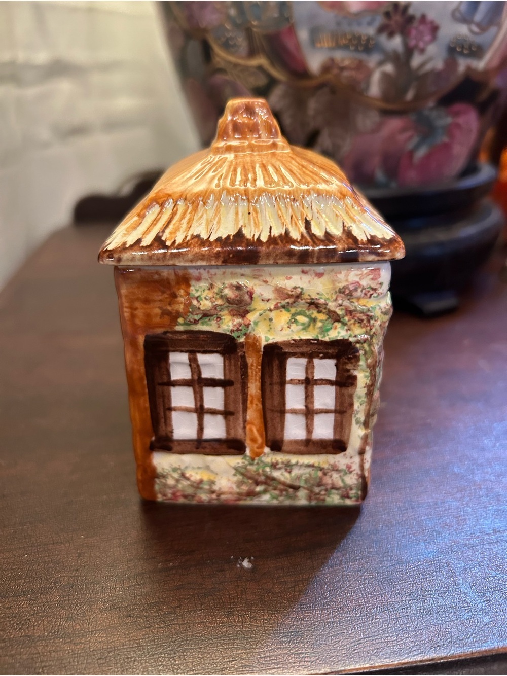 Vintage Price Kensington Hand-Painted Ceramic Cottage sugar bowl